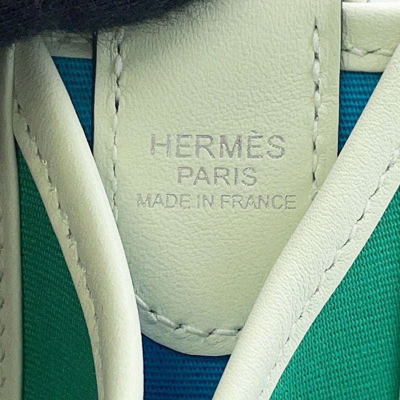 エルメス ワンショルダー ネオ エブリン PM ミント/ブルーアズテック/ヴェールフィズ/シルバー金具 トワルオフィシエ/スイフト W刻印