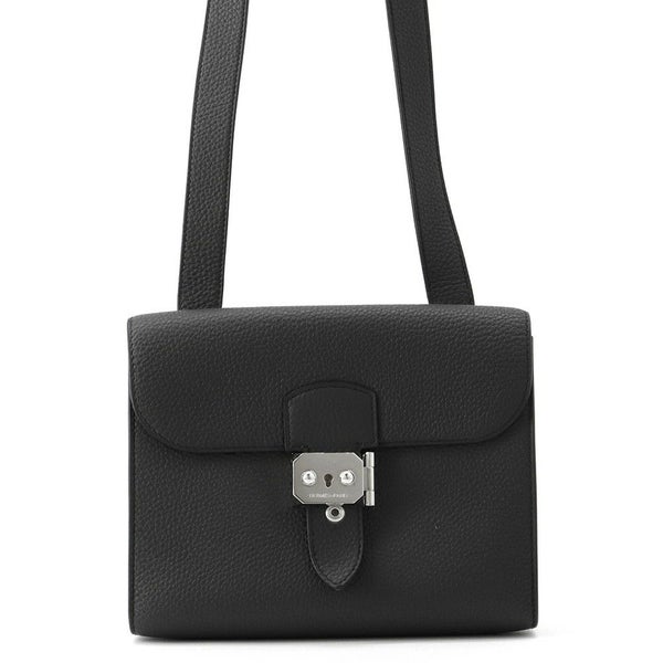 エルメス ショルダーバッグ サック ア デペッシュ21 ブラック/シルバー金具 トゴ B刻印 黒