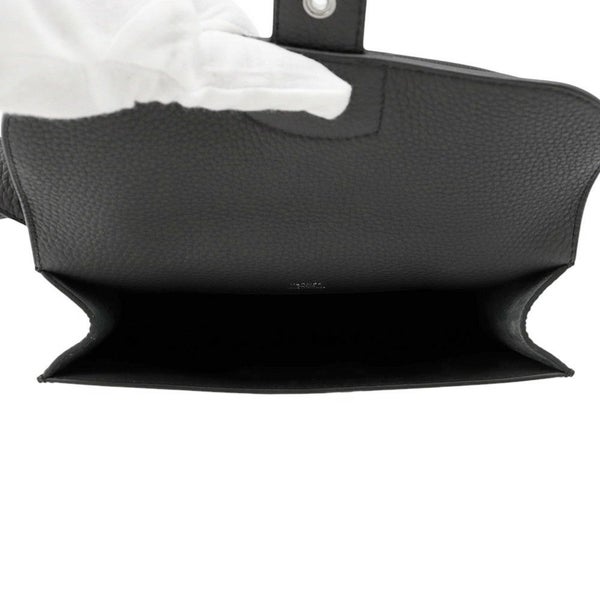 エルメス ショルダーバッグ サック ア デペッシュ21 ブラック/シルバー金具 トゴ B刻印 黒