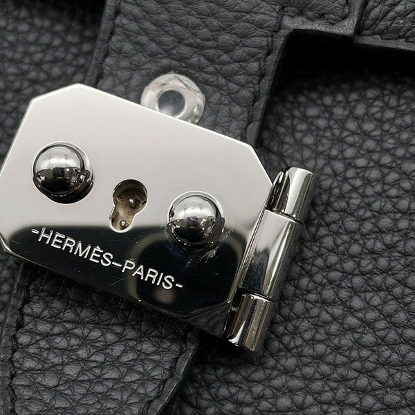 エルメス ショルダーバッグ サック ア デペッシュ21 ブラック/シルバー金具 トゴ B刻印 黒