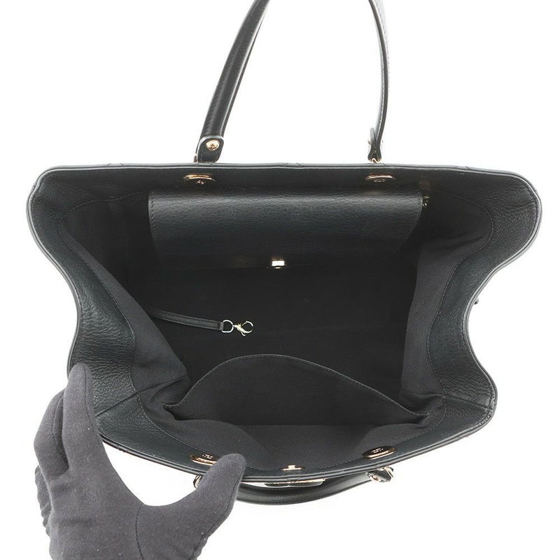 シャネル チェーントートバッグ ココマーク カーフレザー AS0356 CHANEL バッグ 2Wayショルダーバッグ 黒