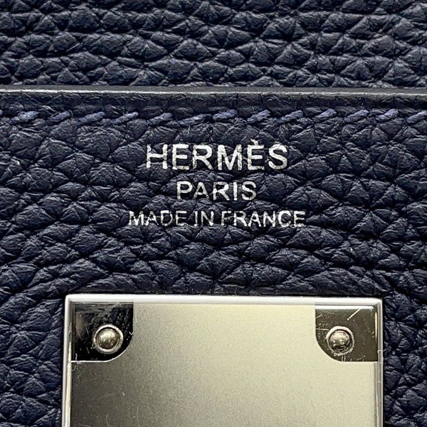 エルメス ハンドバッグ ケリー28 内縫い ブルーニュイ/シルバー金具 トゴ X刻印 ２wayショルダー