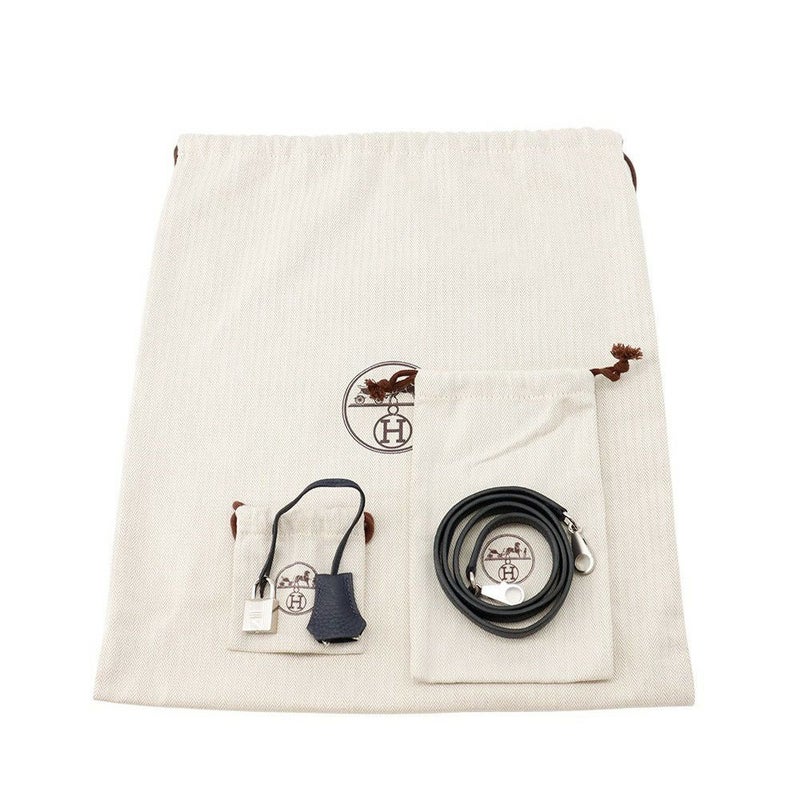 エルメス ハンドバッグ ケリー28 内縫い ブルーニュイ/シルバー金具 トゴ X刻印 ２wayショルダー