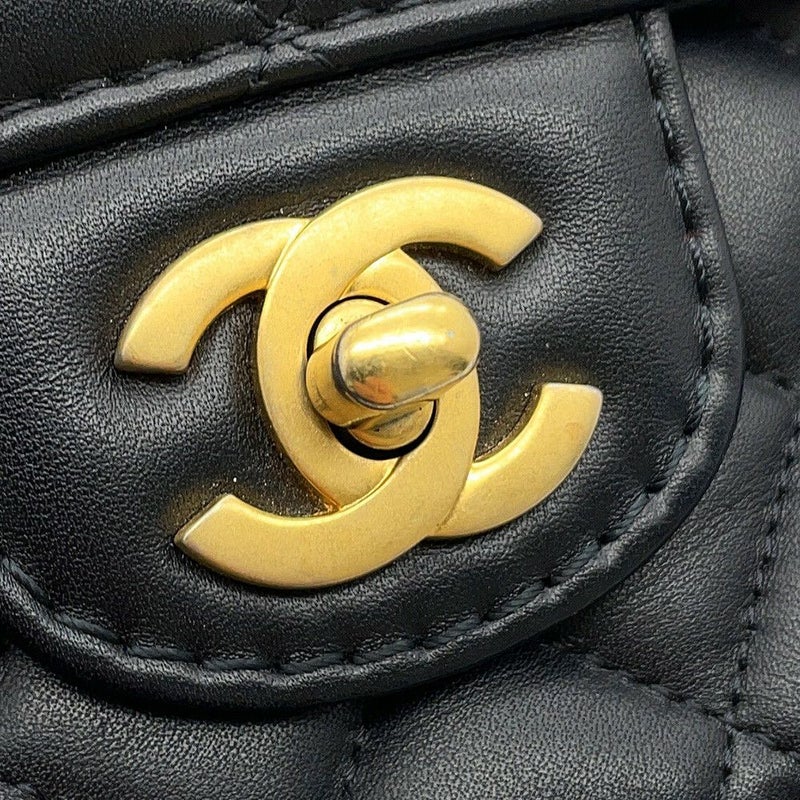 シャネル チェーンショルダーバッグ マトラッセ ココマーク ラムスキン AS2228 CHANEL 黒