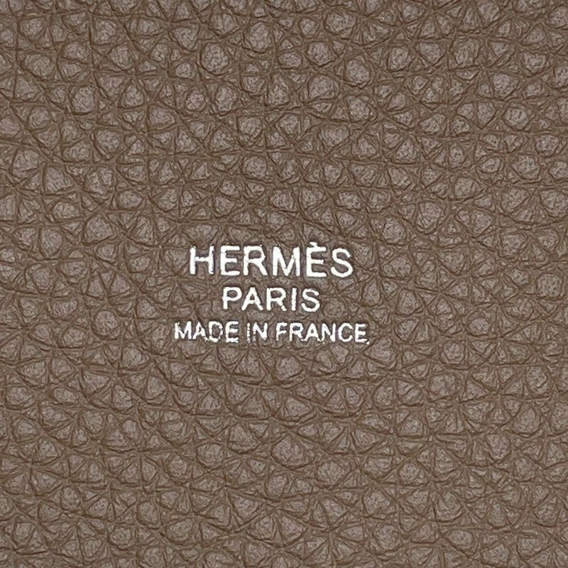 エルメス ハンドバッグ ピコタンロックPM エトゥープ/シルバー金具 トリヨンクレマンス K刻印