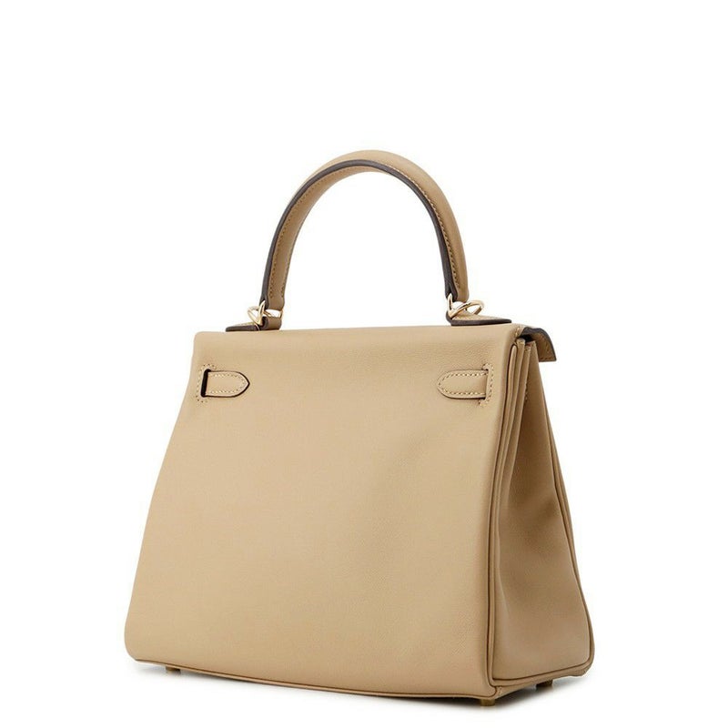 エルメス ハンドバッグ ケリー25 内縫い プシエール/シャンパンゴールド金具 スイフト K刻印 ２wayショルダー