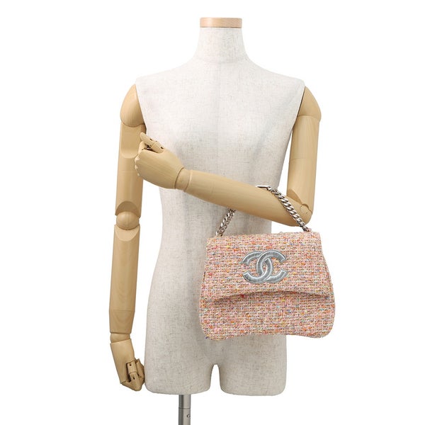 シャネル ハンドバッグ ココマーク デカココ チェーンハンドル ツイード CHANEL バッグ