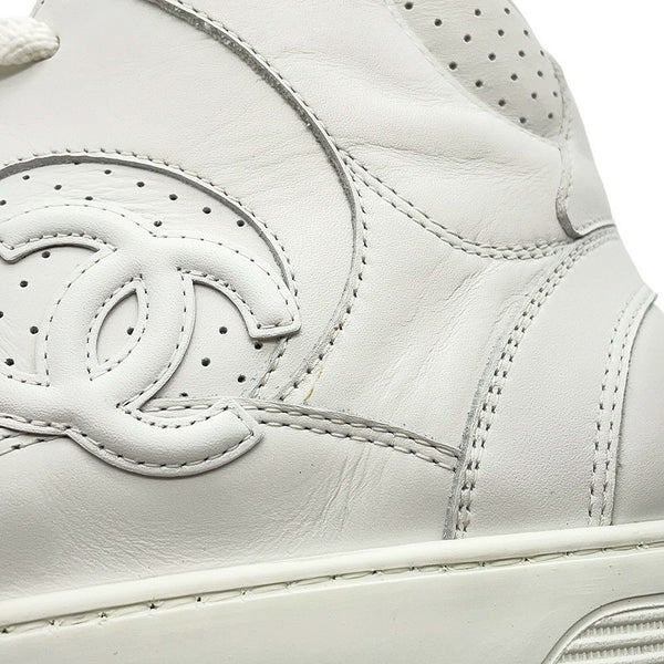 シャネル スニーカー ココマーク ハイカットスニーカー メンズサイズ41 G45082 CHANEL 靴 白