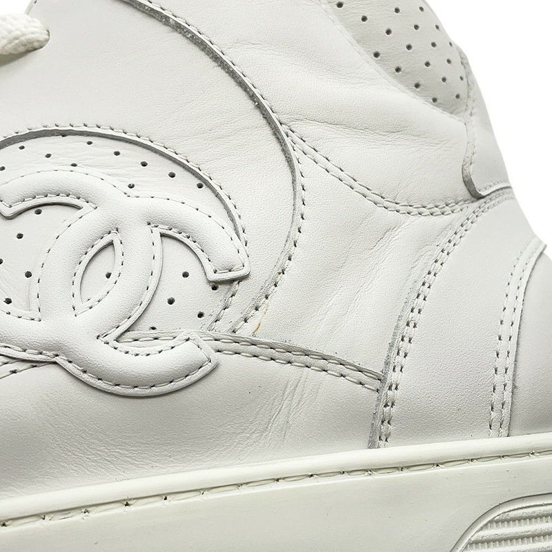 シャネル スニーカー ココマーク ハイカットスニーカー メンズサイズ41 G45082 CHANEL 靴 白