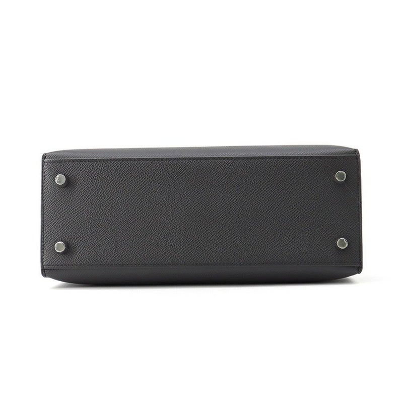 エルメス ハンドバッグ ケリー25 外縫い アルドワーズ/エレクトラム金具 エプソン K刻印 2wayショルダー黒