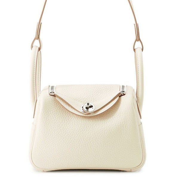 エルメス ハンドバッグ リンディ ミニ クレ/シルバー金具 トリヨンクレマンス K刻印 ２wayショルダー