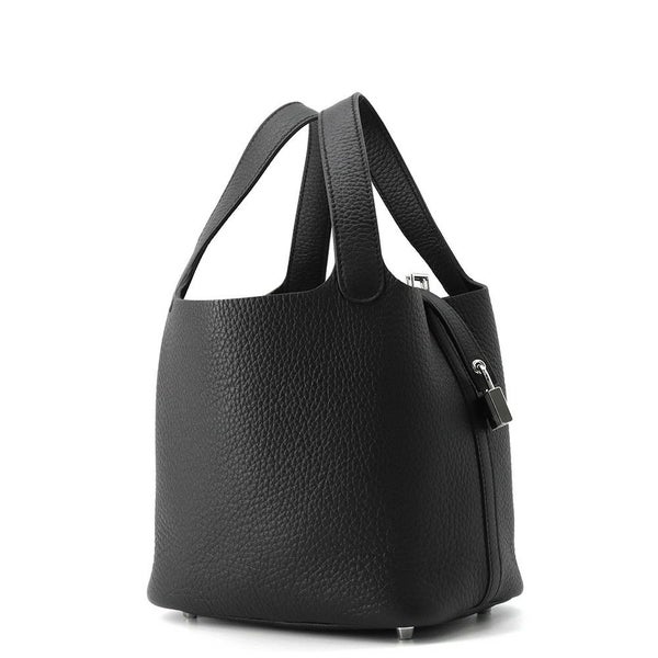 エルメス ハンドバッグ ピコタンロックPM ブラック/シルバー金具 トリヨンクレマンス K刻印 黒