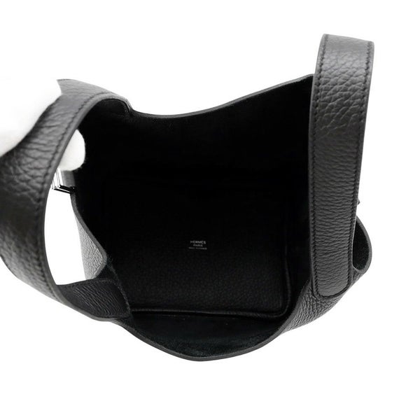 エルメス ハンドバッグ ピコタンロックPM ブラック/シルバー金具 トリヨンクレマンス K刻印 黒
