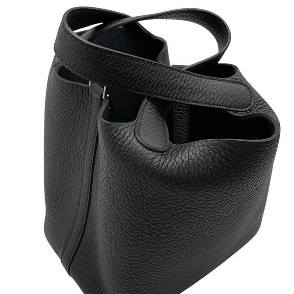 エルメス ハンドバッグ ピコタンロックPM ブラック/シルバー金具 トリヨンクレマンス K刻印 黒