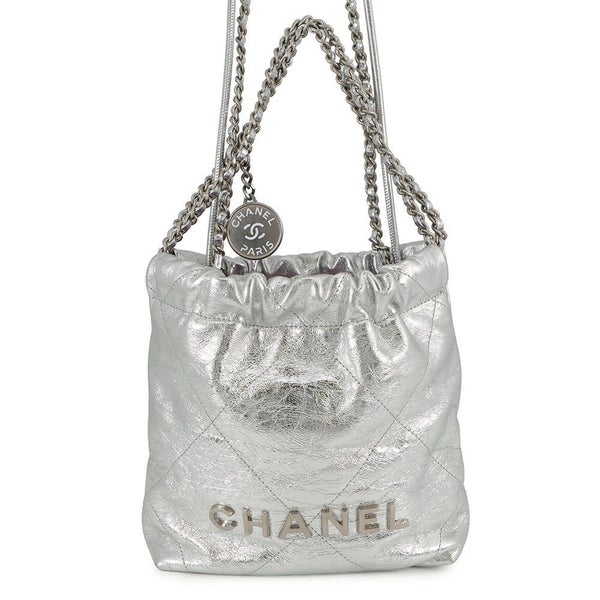 シャネル ハンドバッグ CHANEL 22 ミニ ココマーク シャイニーカーフレザー AS3980 CHANEL 2wayショルダーバッグ