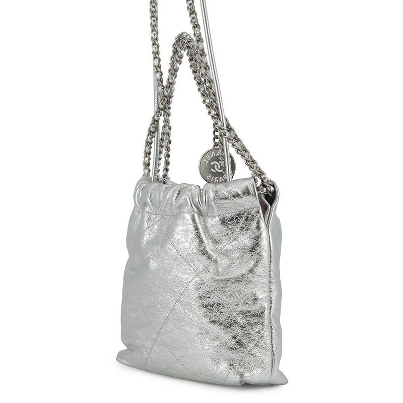 シャネル ハンドバッグ CHANEL 22 ミニ ココマーク シャイニーカーフレザー AS3980 CHANEL 2wayショルダーバッグ