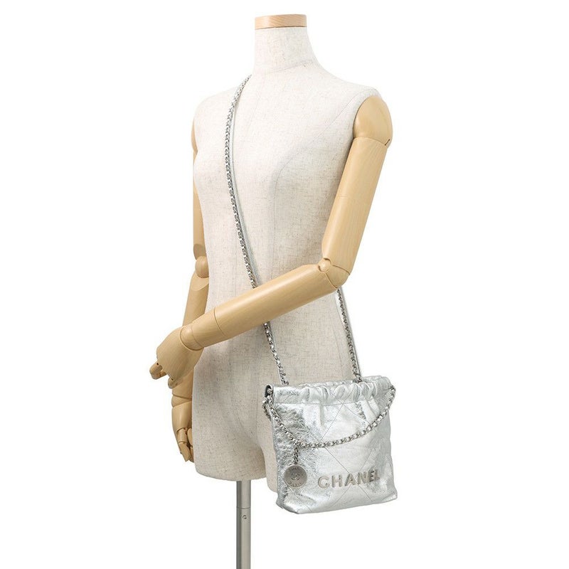 シャネル ハンドバッグ CHANEL 22 ミニ ココマーク シャイニーカーフレザー AS3980 CHANEL 2wayショルダーバッグ