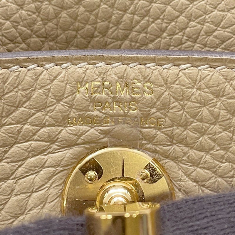 エルメス リンディ ミニ ヴェルソ トレンチ/エトゥープ/ゴールド金具 トリヨンクレマンス K刻印 2wayショルダー