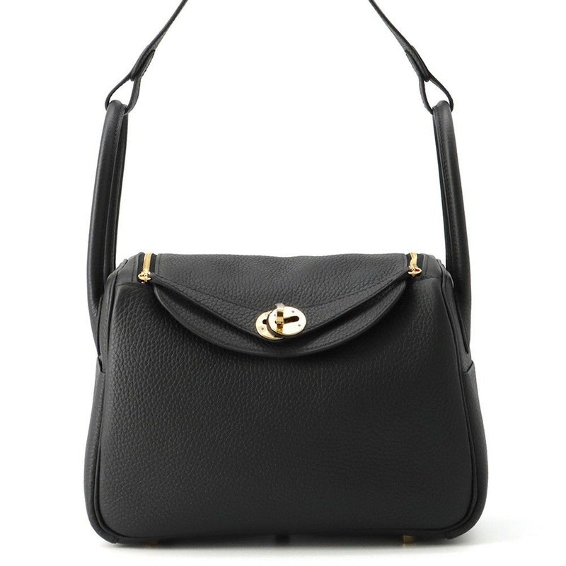 エルメス ハンドバッグ リンディ26 ブラック/ゴールド金具 トリヨンクレマンス K刻印 2way 黒