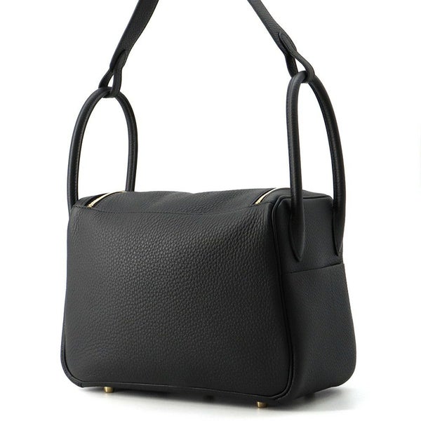 エルメス ハンドバッグ リンディ26 ブラック/ゴールド金具 トリヨンクレマンス K刻印 2way 黒