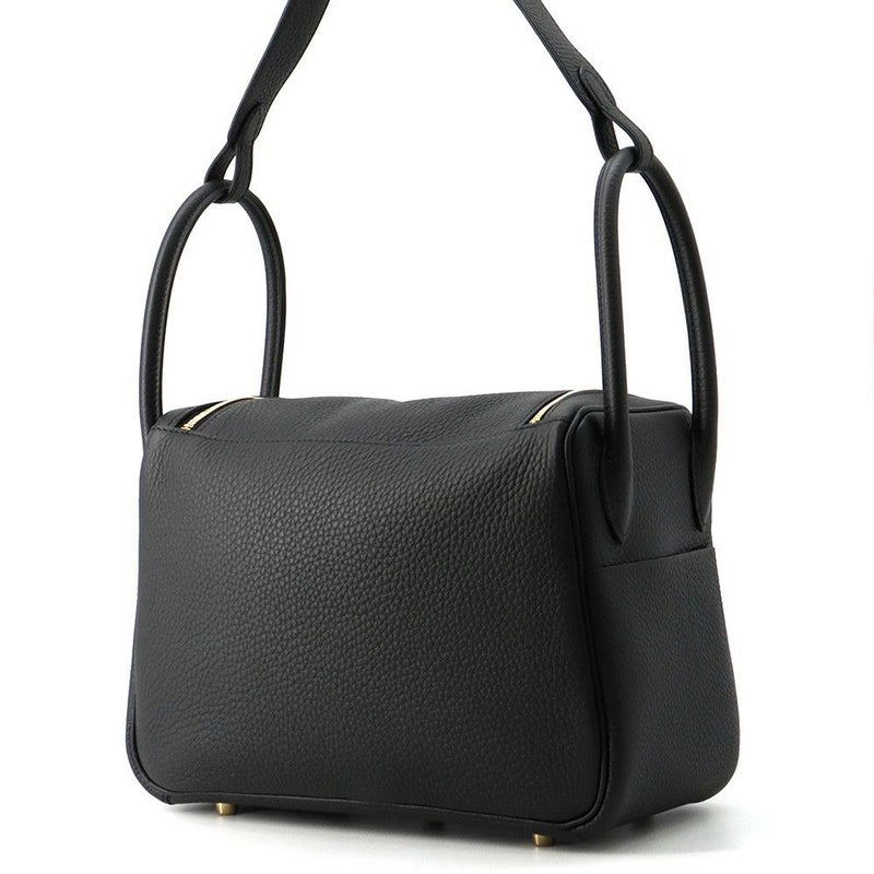 エルメス ハンドバッグ リンディ26 ブラック/ゴールド金具 トリヨンクレマンス K刻印 2way 黒