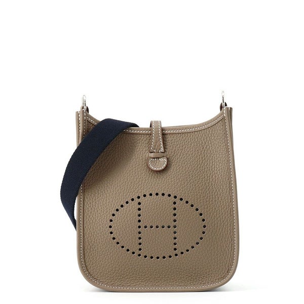 エルメス エブリンTPM 111cm アマゾン エトゥープ/ブルーインディゴ/シルバー金具 トリヨンクレマンス K刻印