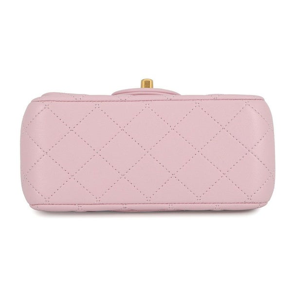 シャネル チェーンショルダーバッグ ミニ マトラッセ ココマーク カメリア ラムスキン AS4040 CHANEL