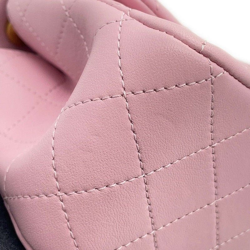 シャネル チェーンショルダーバッグ ミニ マトラッセ ココマーク カメリア ラムスキン AS4040 CHANEL