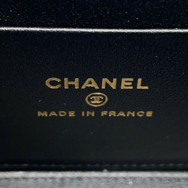 シャネル チェーンショルダーバッグ マトラッセ ココマーク ヴァニティケース ラムスキン AP2199 CHANEL 黒