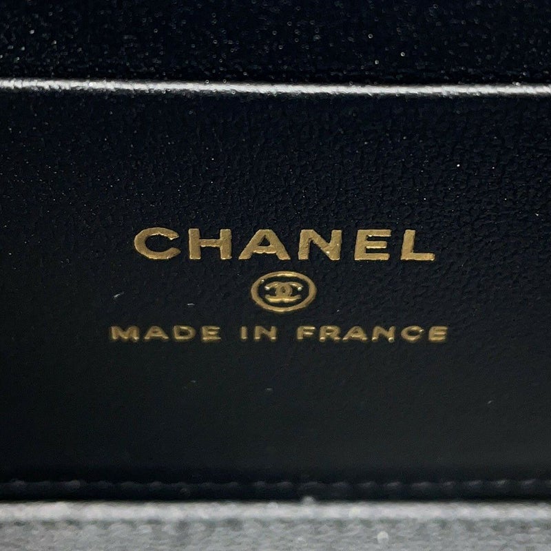 シャネル チェーンショルダーバッグ マトラッセ ココマーク ヴァニティケース ラムスキン AP2199 CHANEL 黒