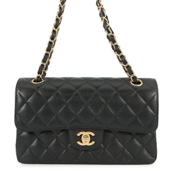 シャネル チェーンショルダーバッグ マトラッセ23 ココマーク Wフラップ キャビアスキン A01113 CHANEL 黒