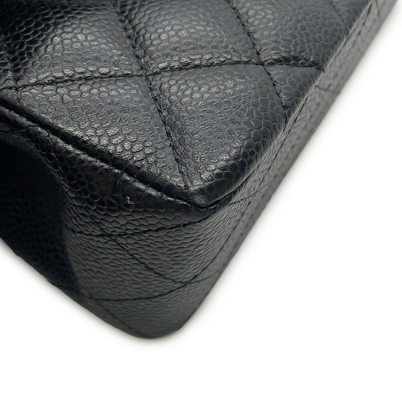 シャネル チェーンショルダーバッグ マトラッセ23 ココマーク Wフラップ キャビアスキン A01113 CHANEL 黒