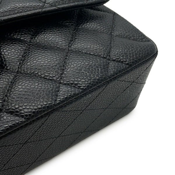 シャネル チェーンショルダーバッグ マトラッセ23 ココマーク Wフラップ キャビアスキン A01113 CHANEL 黒