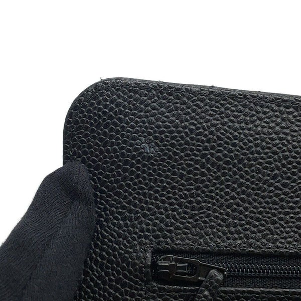 シャネル チェーンショルダーバッグ マトラッセ23 ココマーク Wフラップ キャビアスキン A01113 CHANEL 黒