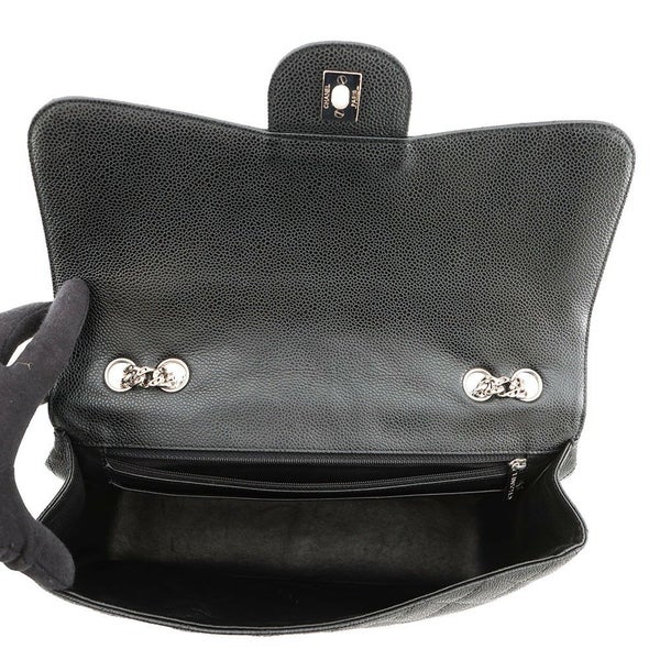 シャネル チェーンショルダーバッグ マトラッセ30 ココマーク キャビアスキン A28600 CHANEL デカマト 黒