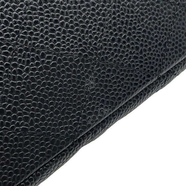 シャネル チェーンショルダーバッグ マトラッセ30 ココマーク キャビアスキン A28600 CHANEL デカマト 黒