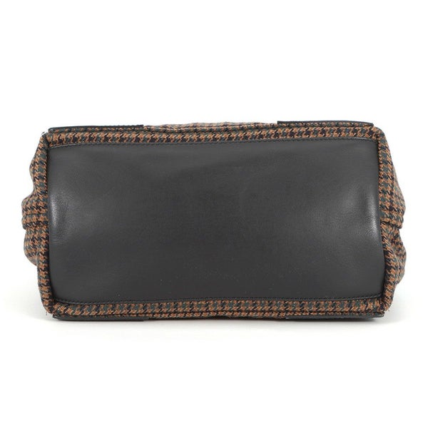 バレンシアガ トートバッグ ネイビーカバス スモール ポーチ付 千鳥柄 339933 BALENCIAGA 黒