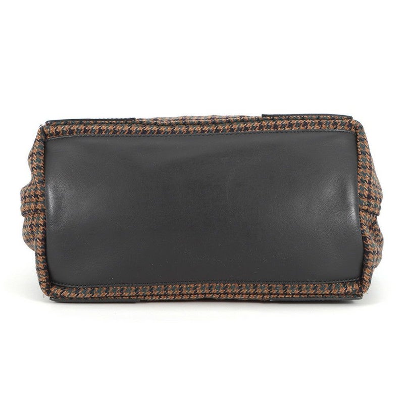 バレンシアガ トートバッグ ネイビーカバス スモール ポーチ付 千鳥柄 339933 BALENCIAGA 黒