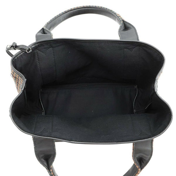 バレンシアガ トートバッグ ネイビーカバス スモール ポーチ付 千鳥柄 339933 BALENCIAGA 黒