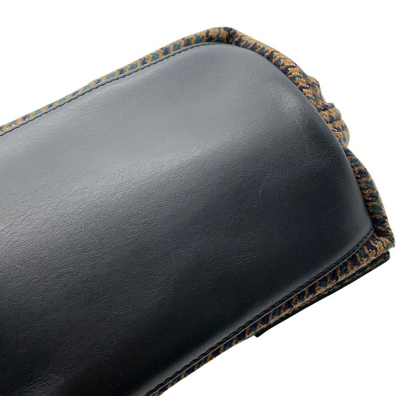 バレンシアガ トートバッグ ネイビーカバス スモール ポーチ付 千鳥柄 339933 BALENCIAGA 黒