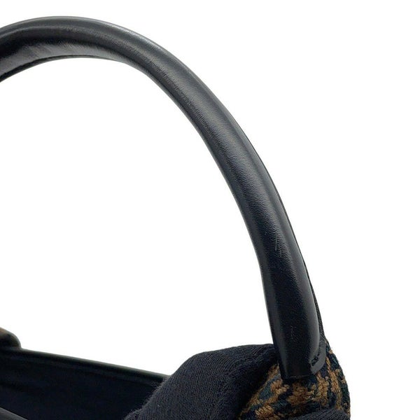 バレンシアガ トートバッグ ネイビーカバス スモール ポーチ付 千鳥柄 339933 BALENCIAGA 黒