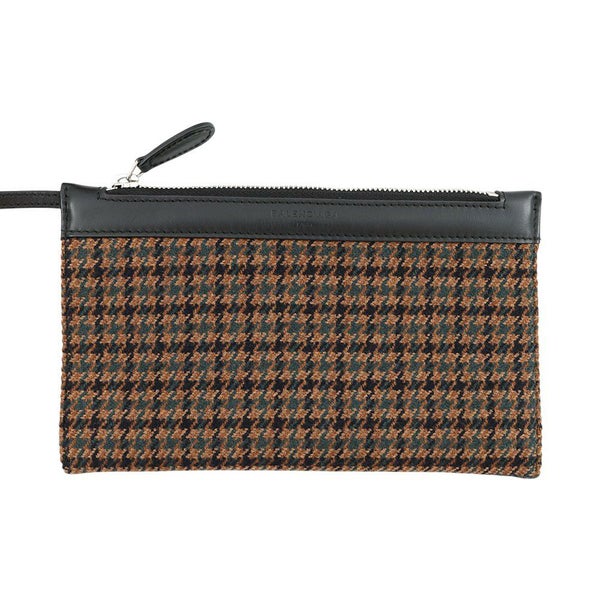 バレンシアガ トートバッグ ネイビーカバス スモール ポーチ付 千鳥柄 339933 BALENCIAGA 黒