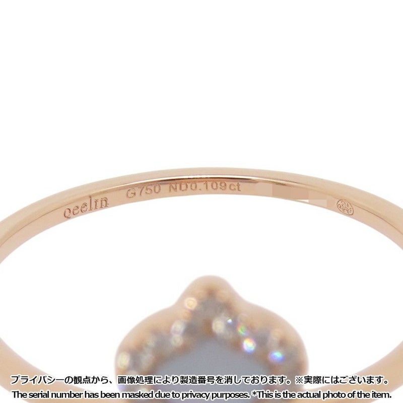 キーリン リング ウル マザーオブパール/ナノダイヤ 0.109ct K18PGピンクゴールド WURPT4ERGMP Qeelin Wulu 瓢箪 ひょうたん 指輪