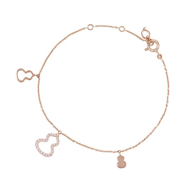 キーリン ブレスレット ウル ナノダイヤモンド 0.110ct K18PGピンクゴールド Qeelin Wulu 瓢箪 ひょうたん 指輪