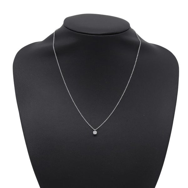 ティファニー ネックレス ソリティア ダイヤモンド ペンダント ダイヤ 1P 0.21ct Pt950プラチナ Tiffany&Co.