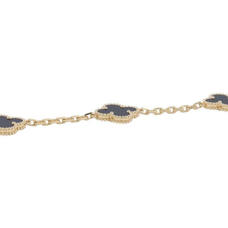 ヴァンクリーフ＆アーペル ブレスレット ヴィンテージ アルハンブラ ブレスレット 5モチーフ オニキス K18YG VCARA41300