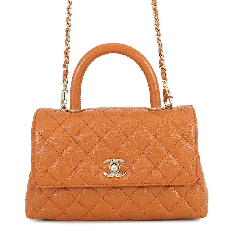 シャネル ハンドバッグ マトラッセ ココマーク ココハンドル XS キャビアスキン A92990 CHANEL 2way ショルダーバッグ