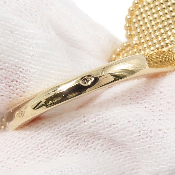 ヴァンクリ リング マジック アルハンブラ アントレ レ ドア リング グレー マザーオブパール/オニキス K18YG サイズ51 VCARN05700