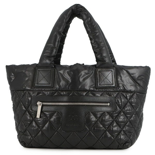 シャネル トートバッグ  コココクーン ココマーク マトラッセ スモール PM ナイロン A48610 CHANEL バッグ 黒