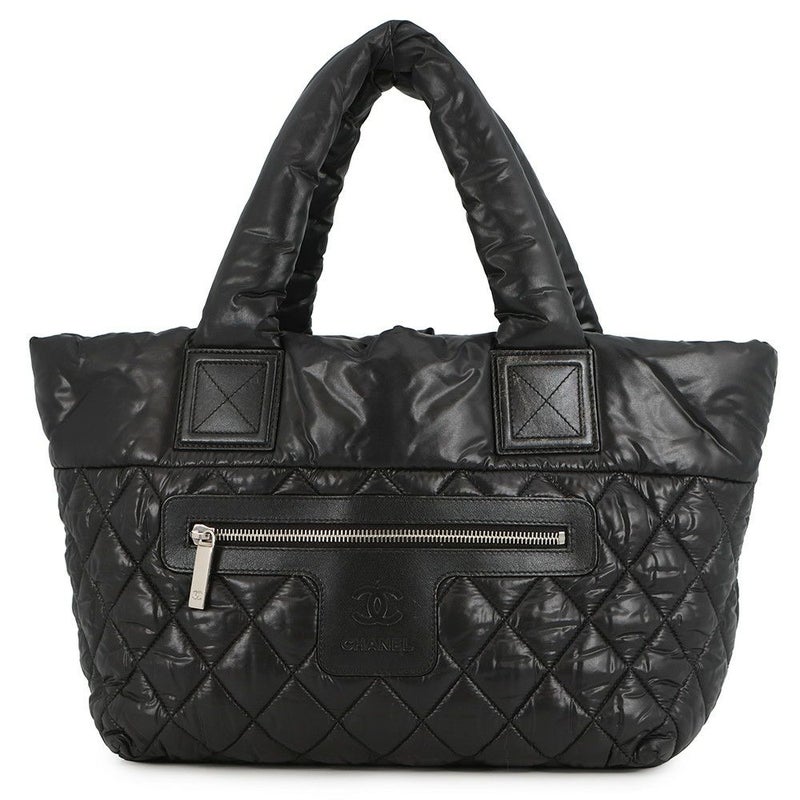 シャネル トートバッグ  コココクーン ココマーク マトラッセ スモール PM ナイロン A48610 CHANEL バッグ 黒